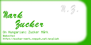 mark zucker business card